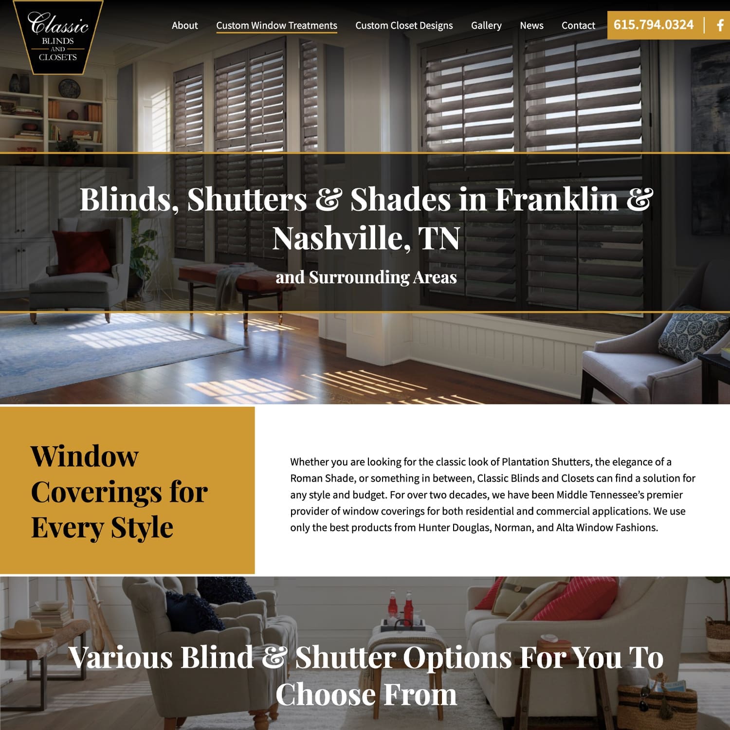 Chattanooga Website Design: Classic Blinds