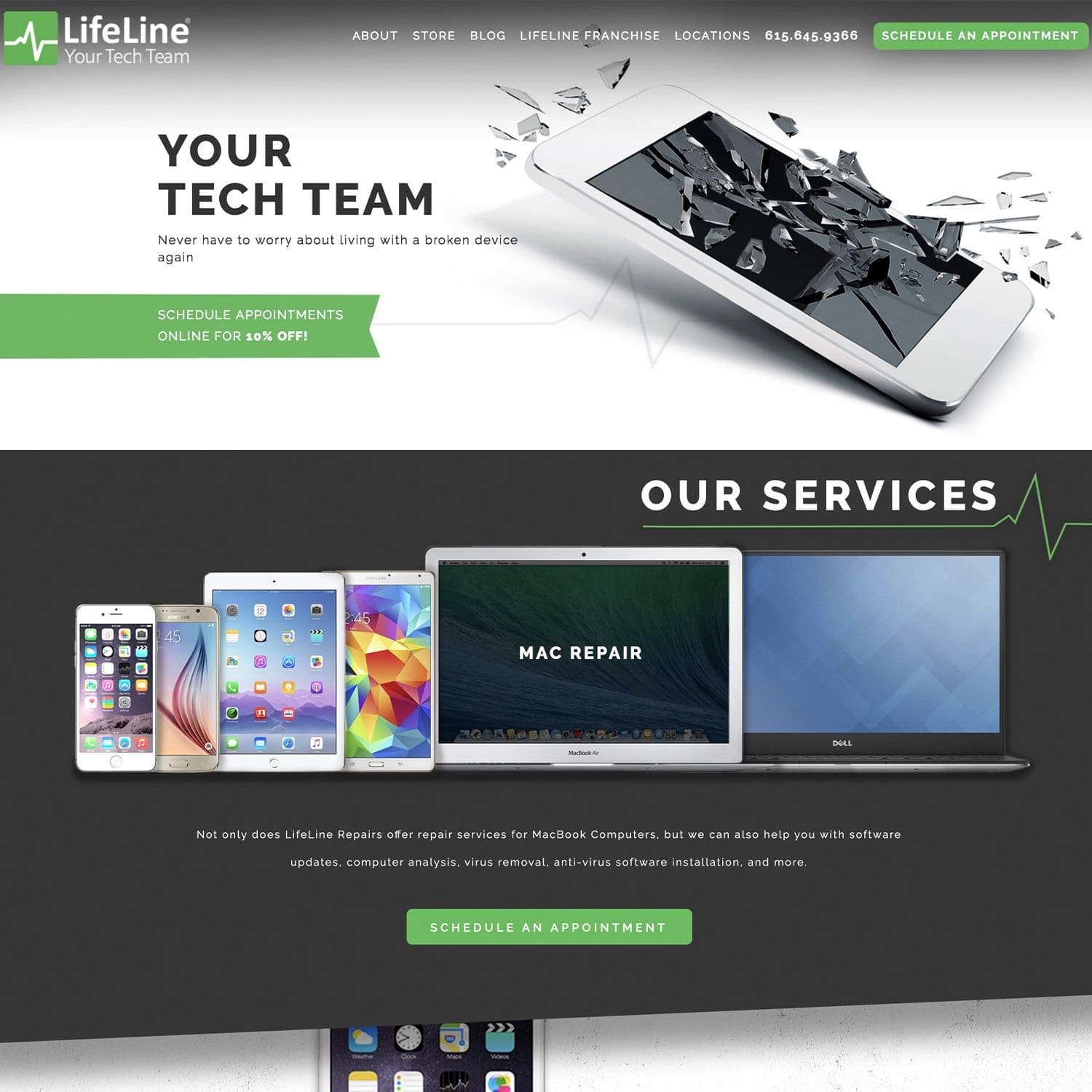 lifeline - Chattanooga website design