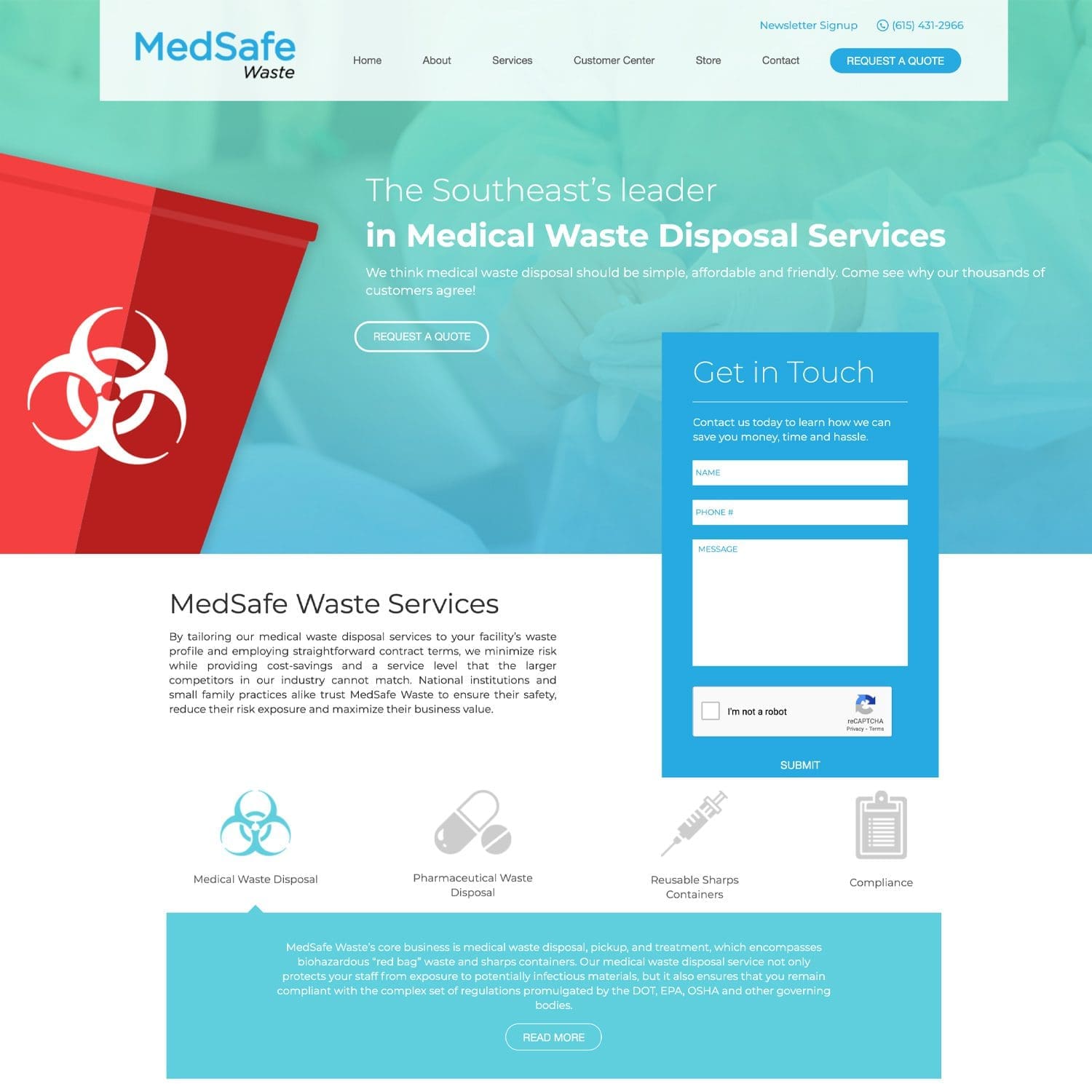 MedSafe - website design in Chattanooga